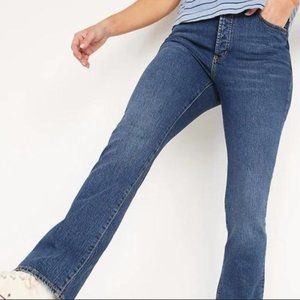 NEW Old Navy Extra High-Waisted Kicker Boot-Cut Button-Fly Jeans 24